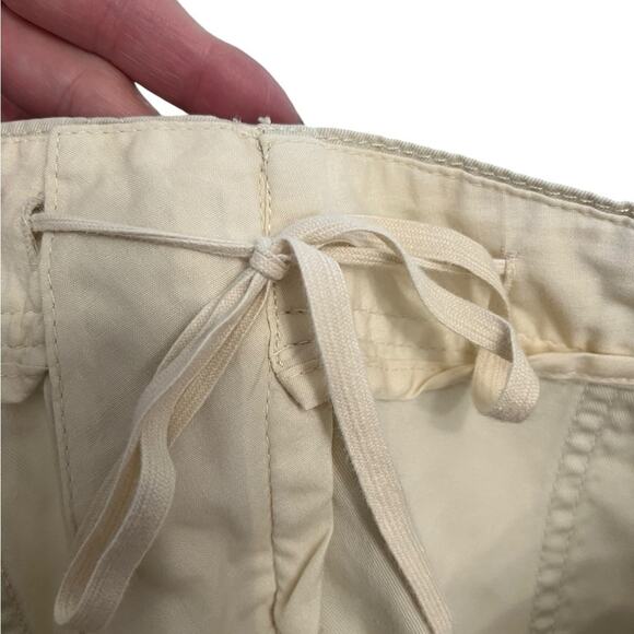 GAP Y2K Drawstring Tan Cropped Cotton Cargo Pants Women’s Size 6 - Picture 9 of 10